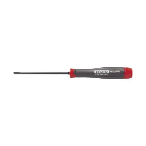 Proto® Super Proto® J88216B Standard Screwdriver, 3/16 in Cabinet/Slotted Point, Alloy Steel Shank, 9-3/4 in OAL, Black Oxide, ASME B107.15