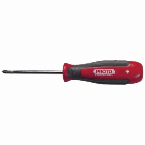 Proto® Super Proto® J88393 Pocket Standard Screwdriver, #0 Phillips® Point, Alloy Steel Shank, 6-3/8 in OAL, Polished Chrome, ASME B107.30