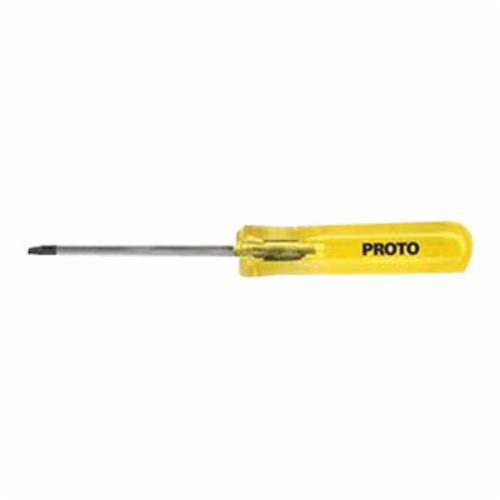 Proto® J9300-8C Classic Standard Screwdriver, T8 Torx® Point, Alloy Steel Shank, 6.9 in OAL, Acetate Handle, Black Oxide/Polished Chrome, ASME B107.15, ANSI Specified