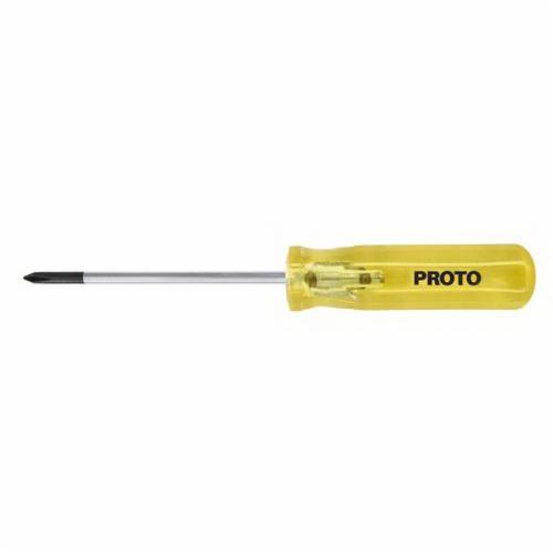 Proto® J9688C Classic Standard Screwdriver, #4 Phillips® Point, Alloy Steel Shank, 13 in OAL, Acetate Handle, Black Oxide/Polished Chrome, ASME B107.15, ANSI Specified