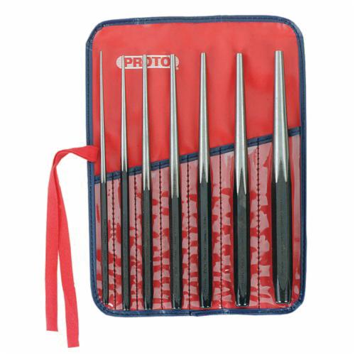 Proto® J96A Drift Punch Set, Drift Style, 3/32 to 1/2 in Punch, 7 Punches, 7 Pieces