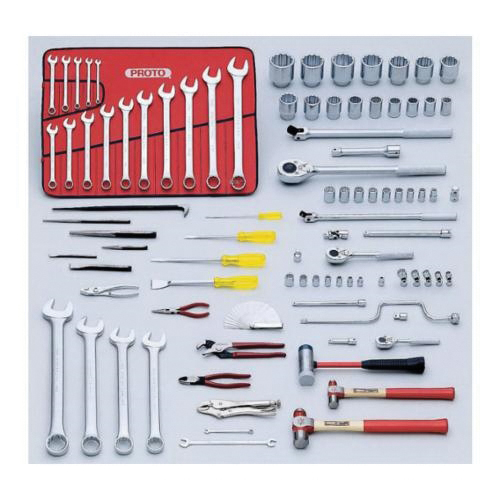 Proto® Ergonomics™ J98310 SAE Master Tool Set, Rolling Cabinet Tool Storage, 3/4 in, 3/8 in, 1/2 in Drive, 92 Pieces