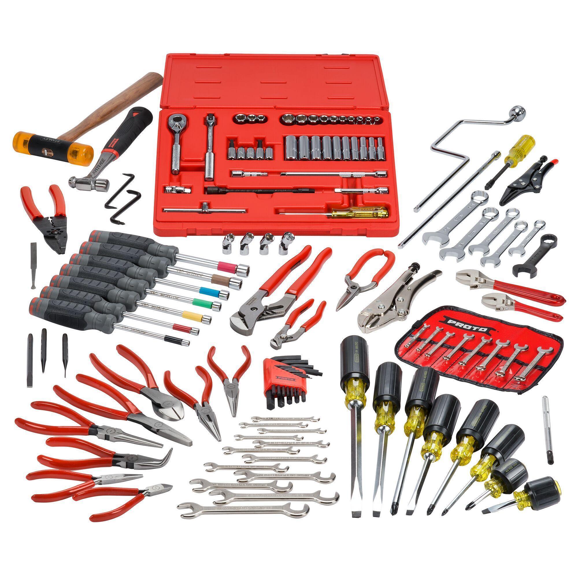 Proto® J99100 Small Master Tool Set, Box Tool Storage, 1/4 in Drive, 131 Pieces, ANSI Specified