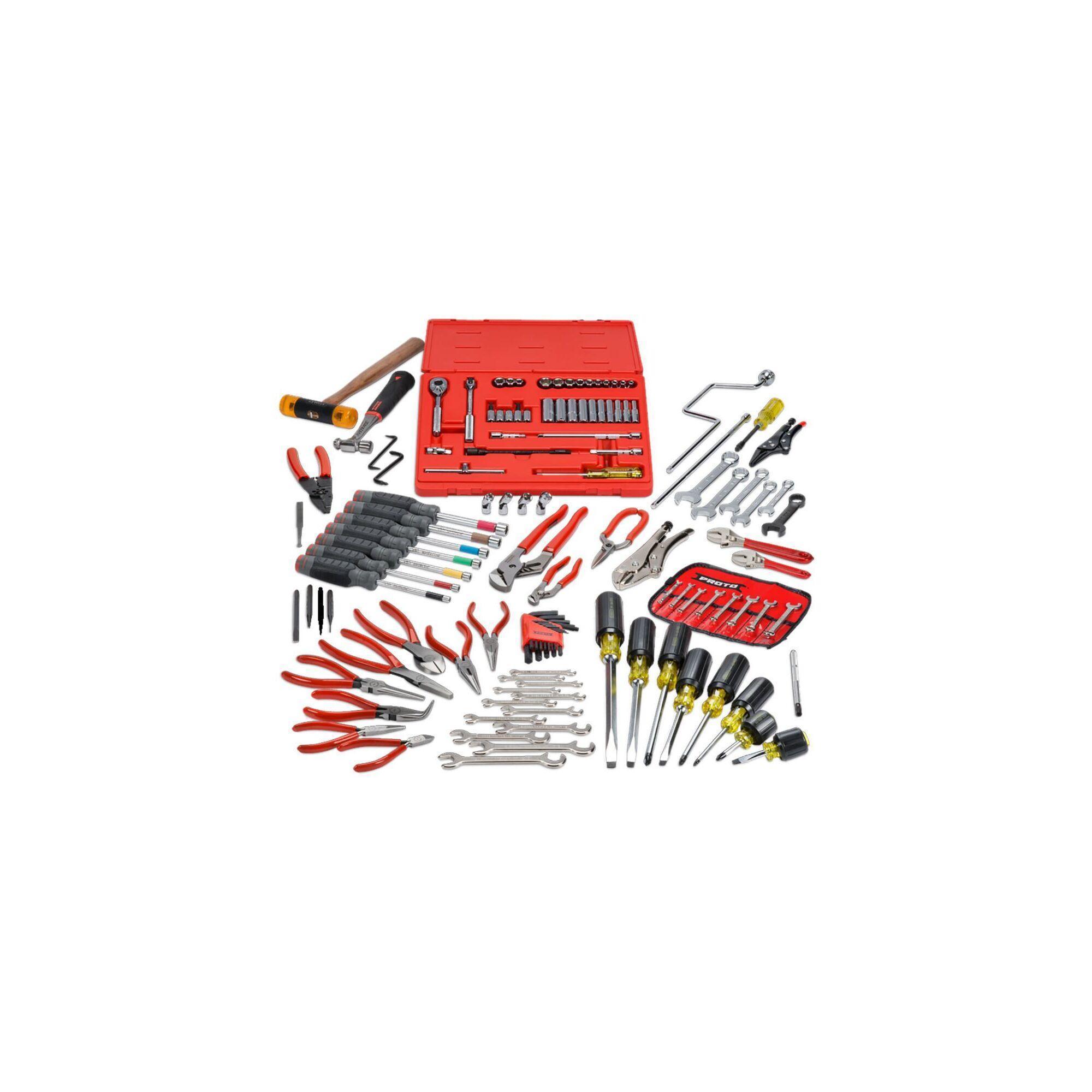 Proto® J99101 Small Master Tool Set With Tool Box, Box Tool Storage, 1/4 in Drive, 131 Pieces