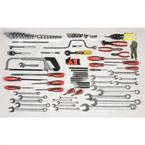 Proto® J99480 SAE Starter Facility Maintenance Tool Set, Box Tool Storage, 3/8 in Drive, 98 Pieces, ANSI Specified