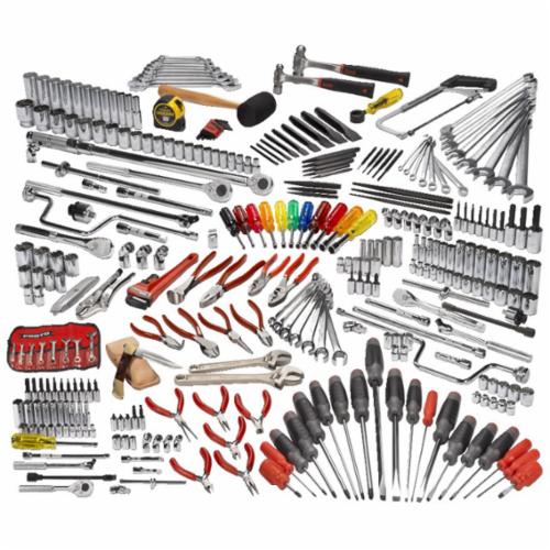 Proto® JCS-0334MAS Advanced Metric/SAE Master Technician Maintenance Tool Set, 1/4 in, 3/8 in, 1/2 in Drive, 334 Pieces