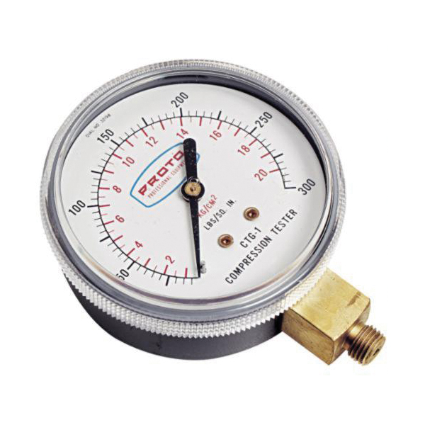 Proto® JCTG1 Compression Gauge, 3-1/2 in OAL, For Use With JCT21 and JCTR10 Compression Tester