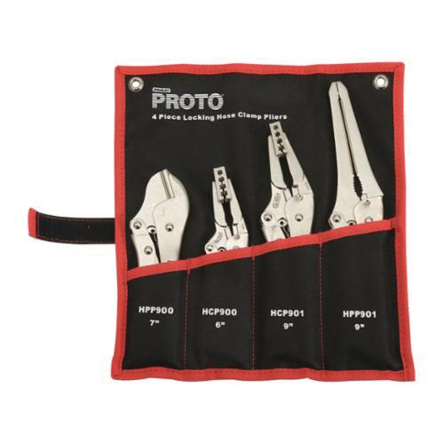 Proto® JFFHC4 Locking Non-Insulated Hose Clamp Pliers Set, 12-9/64 in L, Metal