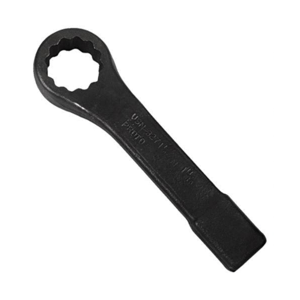 Proto® JHD032M Super Heavy Duty Slugging Wrench, 32 mm Box End Wrench, Federal GGG-W-636E, 12 Points, 22 mm THK Box End, 213 mm OAL, Black Oxide