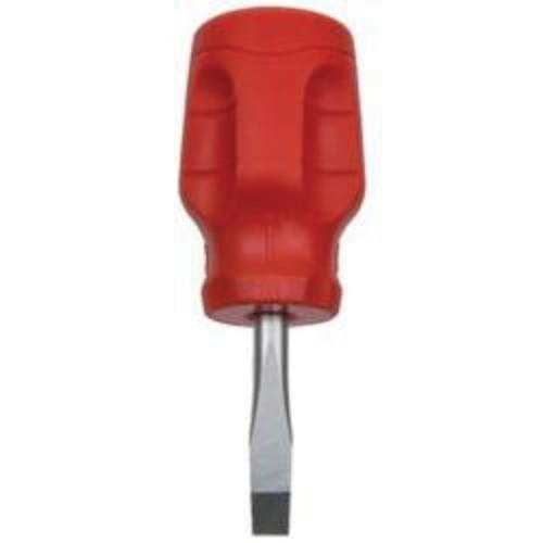 Proto® DuraTek™ JK14112R Stubby Screwdriver, 1/4 in Keystone/Slotted Point, Alloy Steel Shank, 3-1/2 in OAL, Black Oxide/Polished Chrome, ASME B107.15