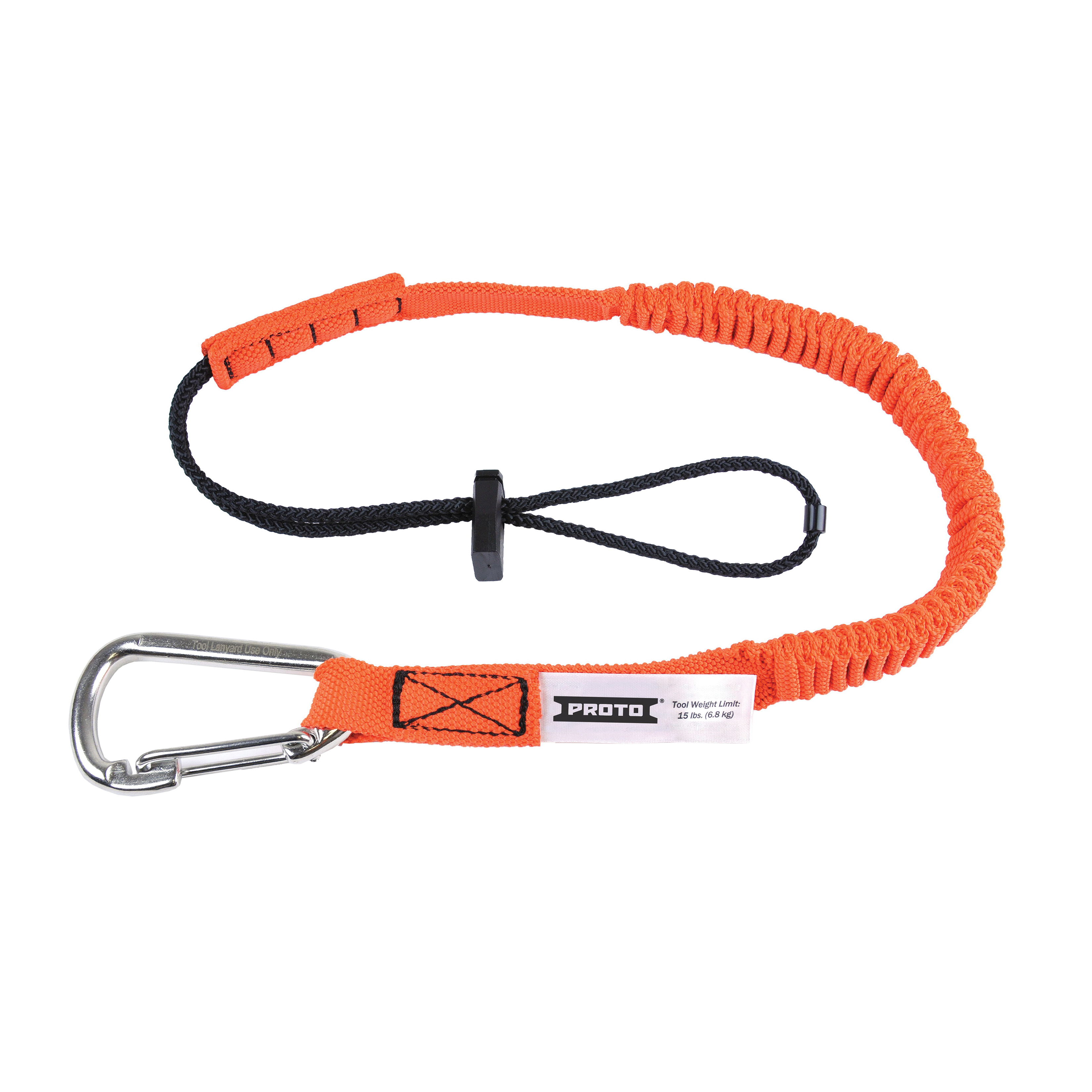 Proto® JLAN15LBSSCAR Tool Lanyard, 15 lb Capacity, Elastic Nylon Line/Steel Hardware