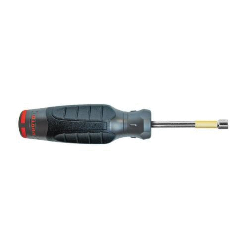 Proto® DuraTek™ JN1304RM Standard Nut Driver, 13 mm, Hollow/Round Shank, Black/Gray Ergonomic Quad-Lobe Handle, Polished Chrome