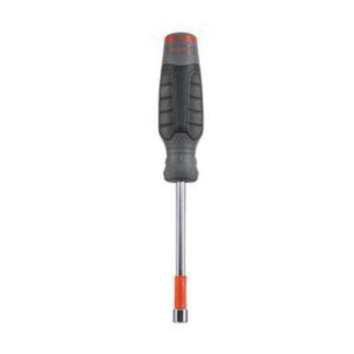 Proto® DuraTek™ JN0704RM Standard Nut Driver, 7 mm, Hollow/Round Shank, Black/Gray Ergonomic Quad-Lobe Handle, ASME B107.12, Polished Chrome