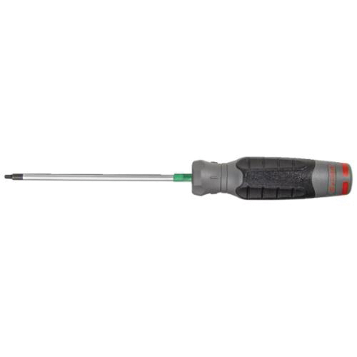 Proto® DuraTek™ JS0105R Screwdriver, #1 Square Recessed Point, Alloy Steel Shank, 9-1/4 in OAL, Black Oxide/Polished Chrome, ASME B107.15