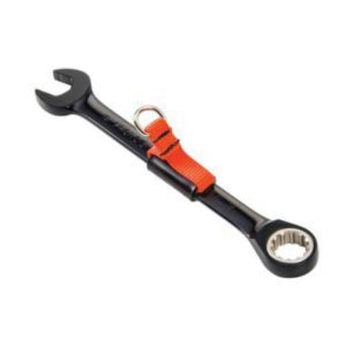 Proto® JSCRM10-TT Non-Reversible Spline Combination Wrench, 10 mm, 12 Points, 15 deg Offset, 6-1/4 in OAL, Chrome Vanadium Steel, Polished Chrome/Black, ASME Specified