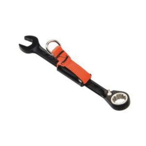 Proto® JSCVM07-TT Reversible Spline Combination Wrench, 7 mm, 12 Points, 15 deg Offset, 5-1/2 in OAL, Chrome Vanadium Steel, Polished Chrome/Black, ASME Specified