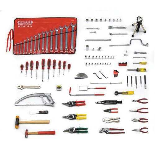 Proto® JTS-0116AIR SAE Aircraft Mechanics Starter Tool Set, Box Tool Storage, 1/4 in, 3/8 in, 1/2 in Drive, 116 Pieces