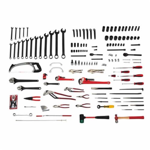 Proto® JTS-0172RR Railroad Roadway SAE Mechanic's Tool Set, 1/2 in, 3/8 in Drive, 172 Pieces