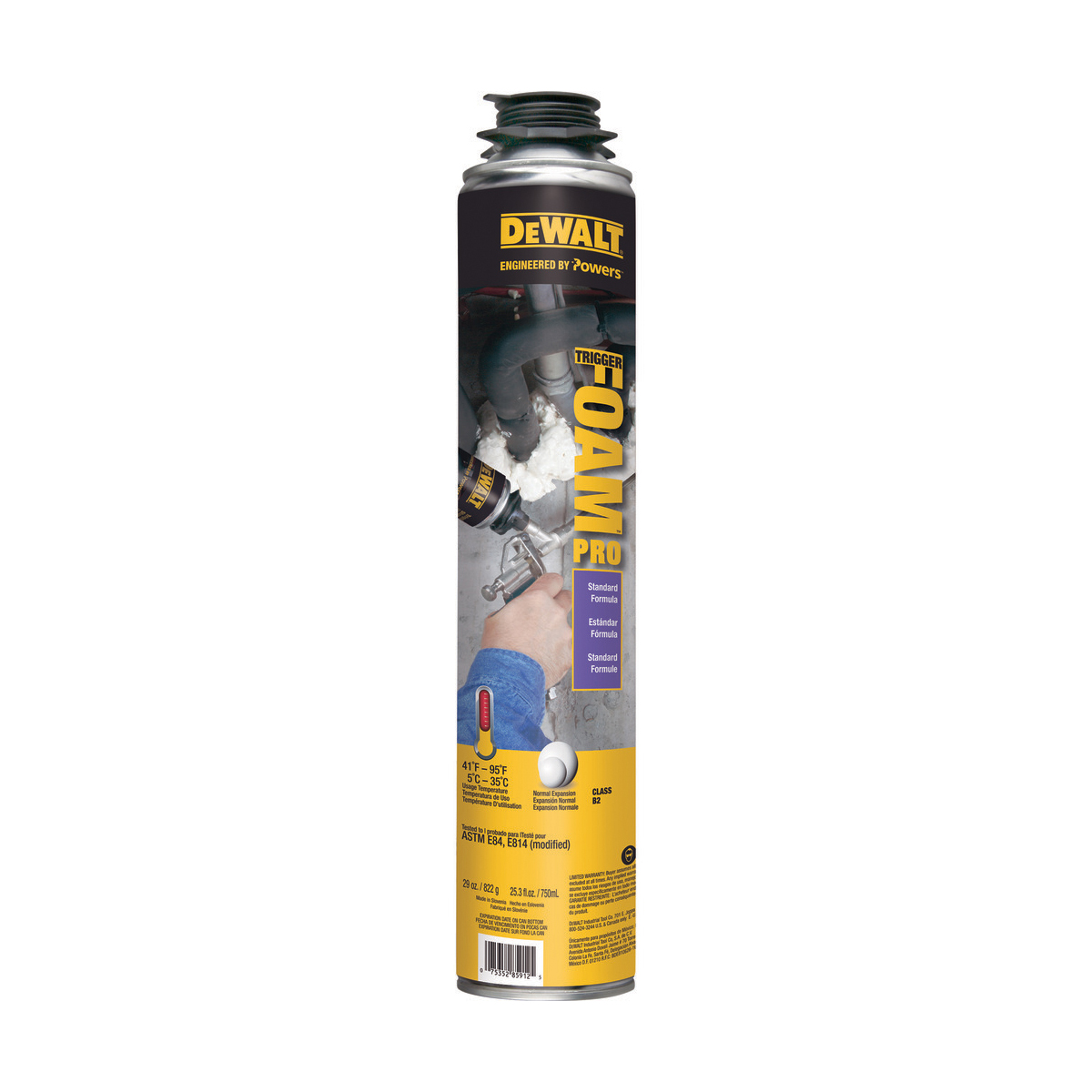 DeWALT® TriggerFoam™ Pro 08136N-PWR Expanding Foam, 29 oz Can, Foam Form