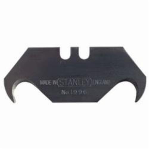 Stanley® 1996® 11-984 Large Hook Utility Blade, Large Hook, Sharp Point, 1-7/8 in L x 3/4 in W, 0.024 in THK, High Carbon Steel