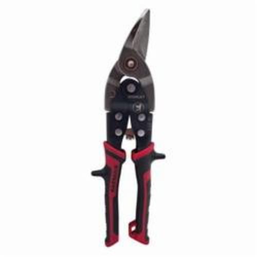 Stanley® FatMax® Xtreme™ 14-207 Aviation Snip, 18 ga Cold Rolled Steel, 22 ga Stainless Steel Cutting, 1-1/2 in L of Cut, Left Snip, Chrome Molybdenum Alloy Steel Blade, Plastic Handle, Rubberized Grip, ASME Specified