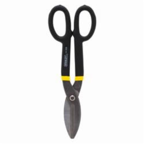 Stanley® MaxSteel™ 14-558 All Purpose Tinner Snip, 25 ga Cold Rolled Steel, 28 ga Stainless Steel, 3-1/16 in Length of Cut, Straight/Wide Curve Snip, Forged Steel Blade, Double Cushioned Grip