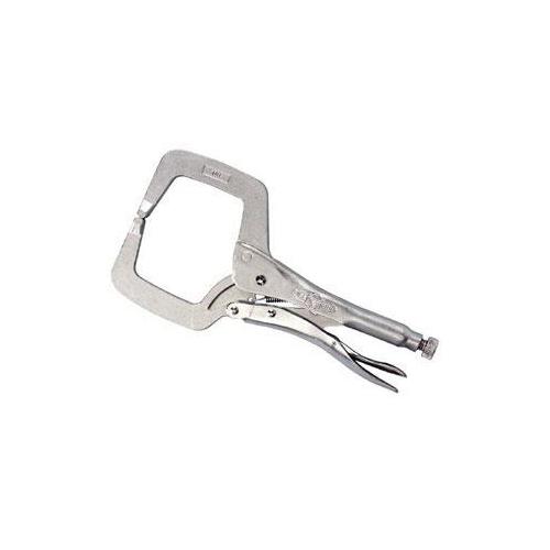 Irwin® Vise-Grip® 275 24R Standard Locking C-Clamp, Nickel Plated, 15-1/2 in D Throat, 10 in Jaw Opening, 24 in L Jaw, Alloy Steel
