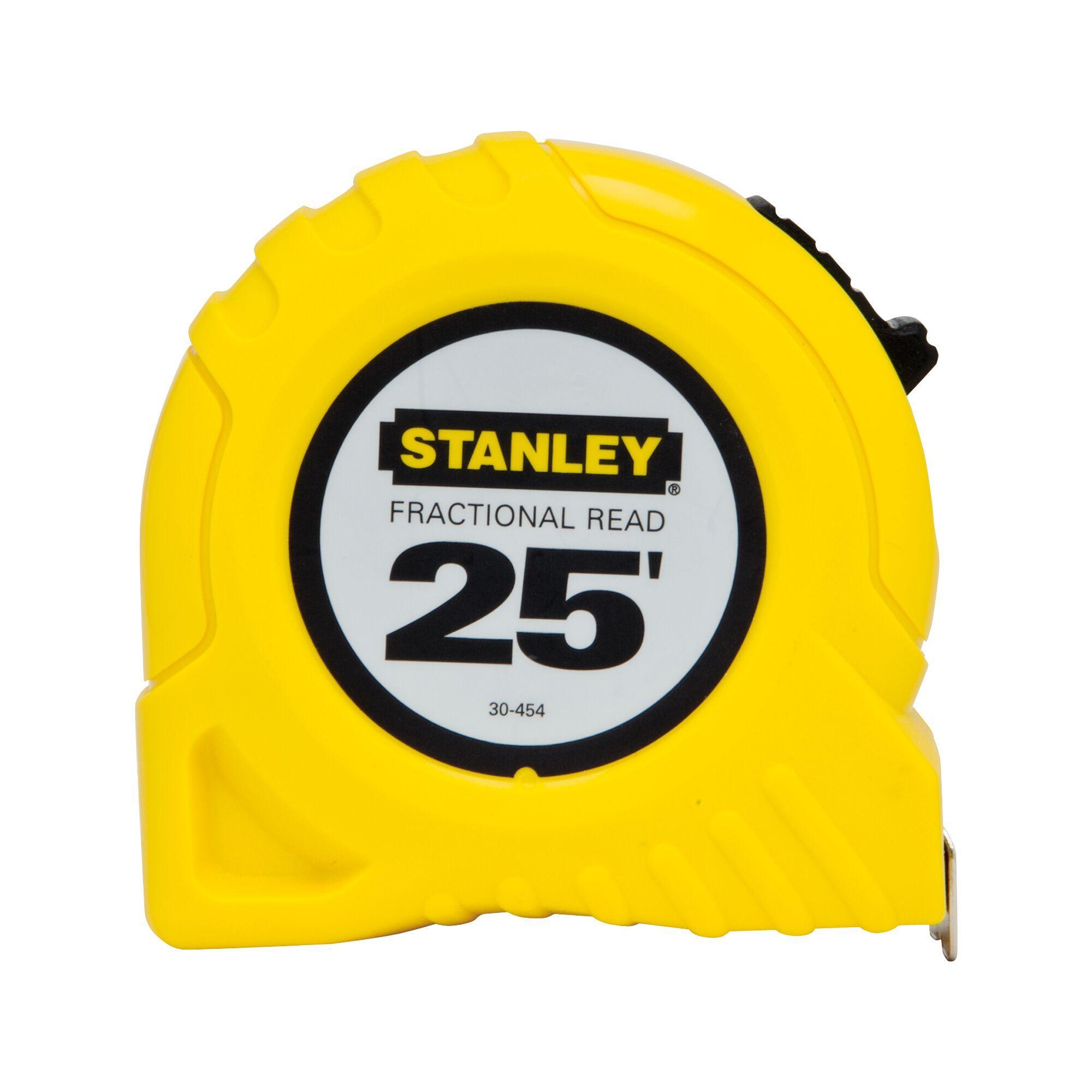 Stanley® 30-454 Tape Rule, 25 ft L x 1 in W Blade, Polymer Coated Steel Blade, in/ft/Fractional Graduation