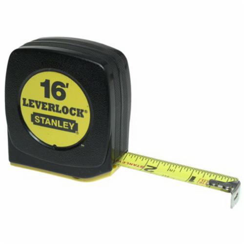 Stanley® LeverLock® 30-516 High Visibility Tape Rule, 16 ft L x 3/4 in W Blade, Mylar® Coated Steel Blade