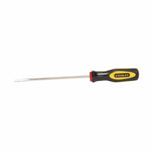 Stanley® 60-005 Standard Screwdriver, 3/16 in Cabinet/Slotted Point, Alloy Steel Shank, 9-7/8 in OAL, Nickel Plated