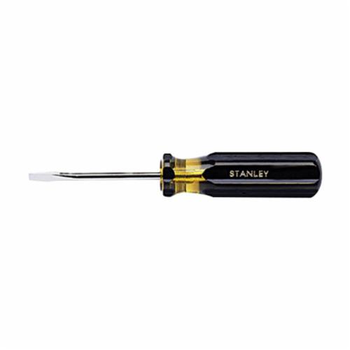 Stanley® 100 PLUS® 66-178 Standard Screwdriver, 3/8 in Slotted, Steel Shank, 13-1/4 in OAL, Acetate Handle, Polished Chrome