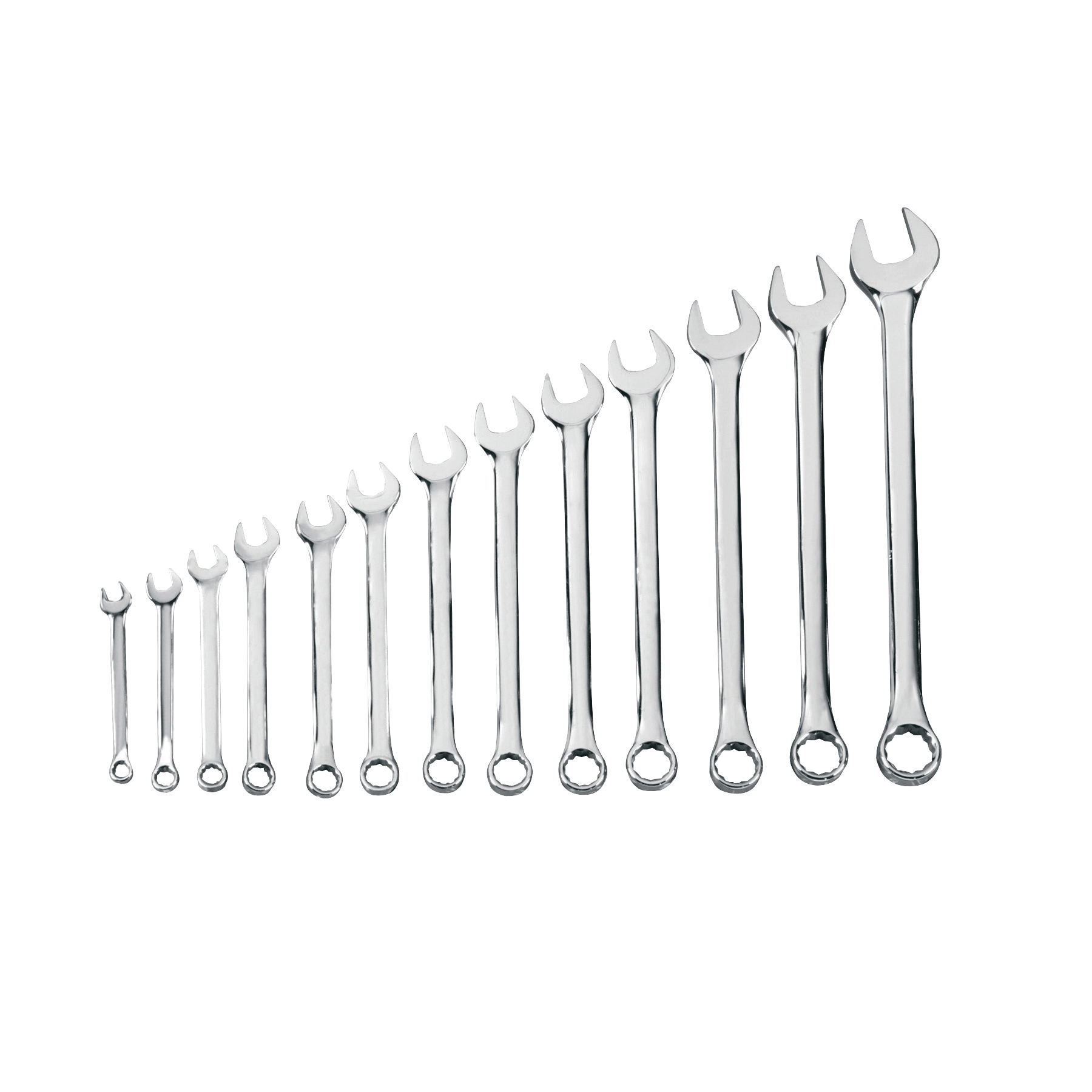 Stanley® Max-Drive™ 87-244 Standard Length Combination Wrench Set, 13 Pieces, 1/4 to 7/8 in, Full Polished