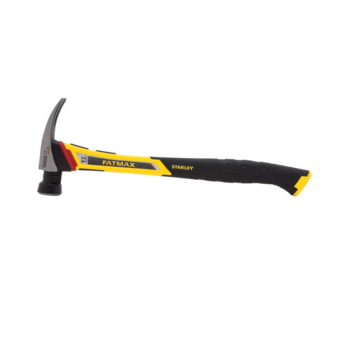 Stanley® FatMax® AntiVibe® FMHT51244 Framing Hammer, 16 in OAL, Smooth Surface, 17 oz Steel Head, Rip Claw, Steel Handle