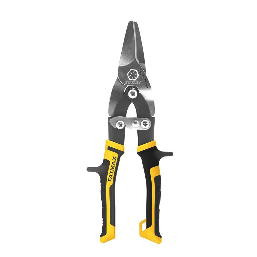 Stanley® FatMax® FMHT73563 Multi-Purpose Snip, 22 ga Cold Rolled Steel/26 ga Stainless Steel Cutting, 1-1/2 in L of Cut, Straight Snip, Manganese Blade, Bi-Material/Dipped Grip