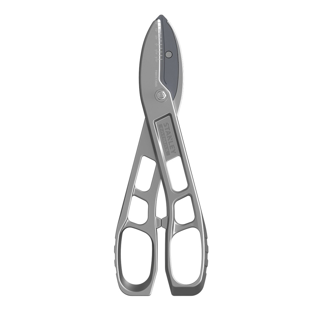 Stanley® FatMax® FMHT73565 All Purpose Lightweight Specialty Aviation Snip, 22 ga Cold Rolled Steel Cutting, 3-1/4 in L of Cut, Long/Straight Snip, Chromium Vanadium Steel Blade, Aluminum Handle, Bi-Material/Cushion Grip