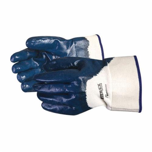 Superior Glove™ N93/4B-10 Chemstop™ Heavy Duty General Purpose Gloves, Coated, SZ 10, Nitrile Palm, Cotton/Jersey, Band Top/Gauntlet Cuff, 3/4 Nitrile Coating, Resists: Abrasion, Grease, Oil, Puncture and Tear