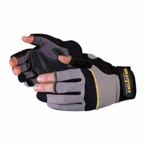 Superior Glove™ MXF-L Clutch Gear® Open Finger General Purpose Gloves, Framers/Index Finger/Thumb Style, L, Neoprene/Nylon, Comfortable Cuff, Resists: Puncture