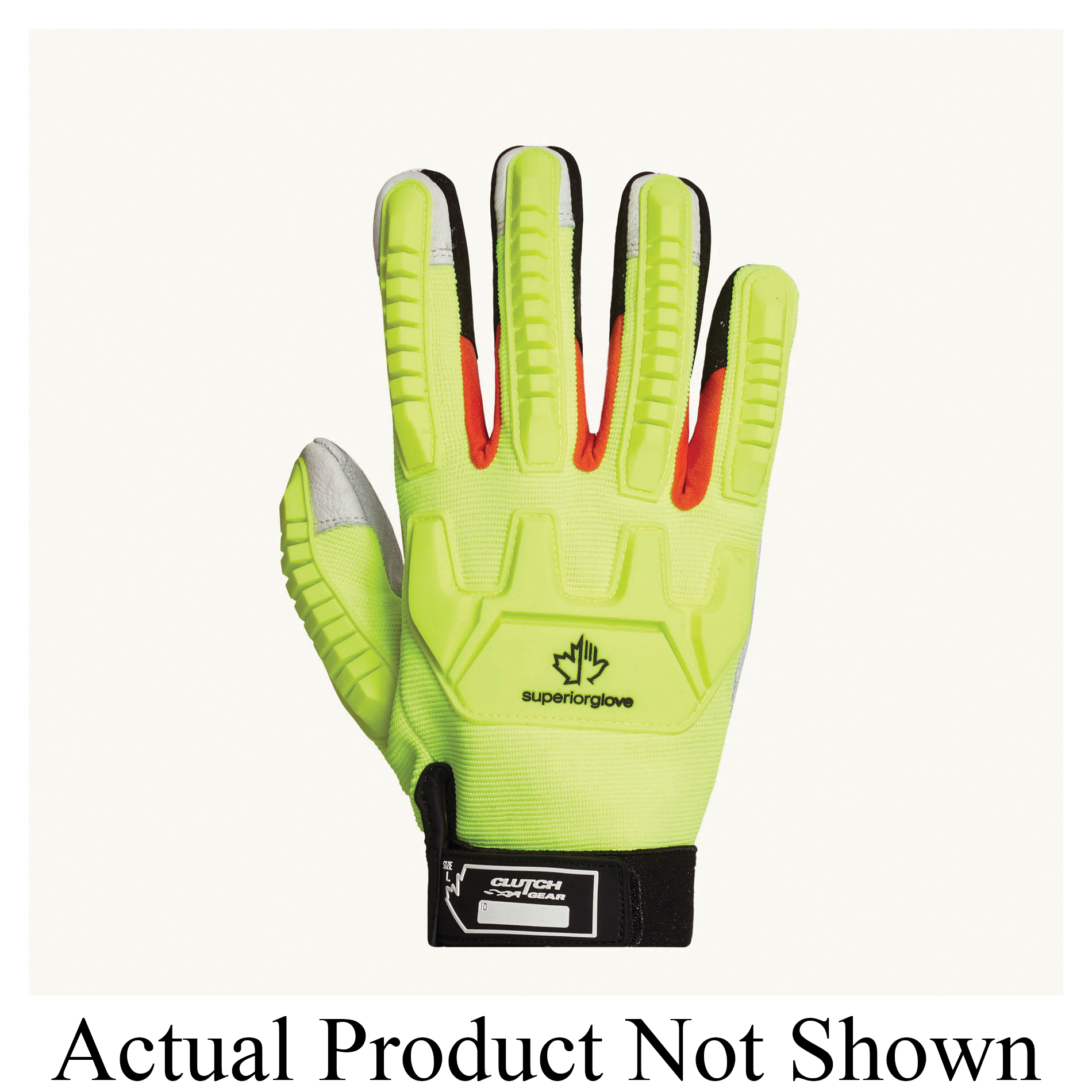 Superior Glove™ MXGCEHVBL Clutch Gear® High Visibility Gloves, Elastic Cuff
