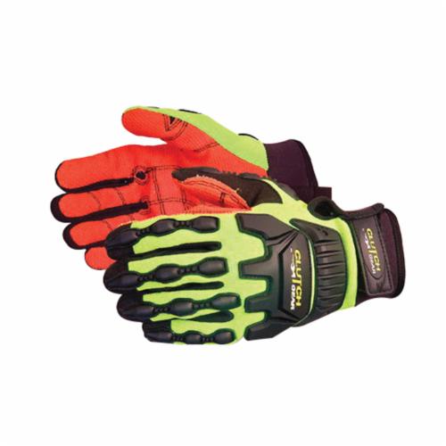 Superior Glove™ MXVSBA-L Clutch Gear® Anti-Impact Gloves, L, TPR/Neoprene, Slip-On Cuff