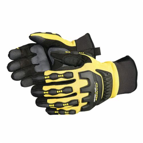 Superior Glove™ MXVSBFL/L Clutch Gear® Anti-Impact Gloves, L, TPR/Kevlar®, Slip-On Cuff