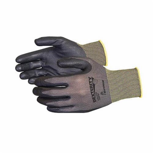 Superior Glove™ S13BFNT-10 Dexterity® General Purpose Gloves, Work, Seamless Style, SZ 10, Foam Nitrile Palm, 13 ga Nylon, Black, Knit Wrist Cuff, Resists: Abrasion and Puncture