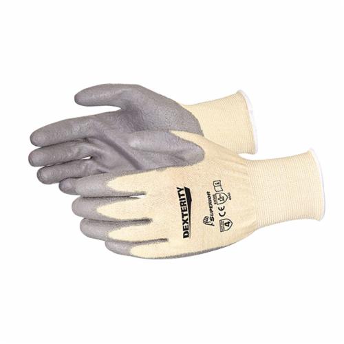 Superior Glove™ S13KFGPU-8 Dexterity® Cut Resistant Gloves, SZ 8, Polyurethane/Uncoated Back Coating, Composite Filament Fiber/Kevlar®, String Knit Wrist Cuff, Resists: Abrasion, Cut and Puncture, ANSI Cut-Resistance Level: A4