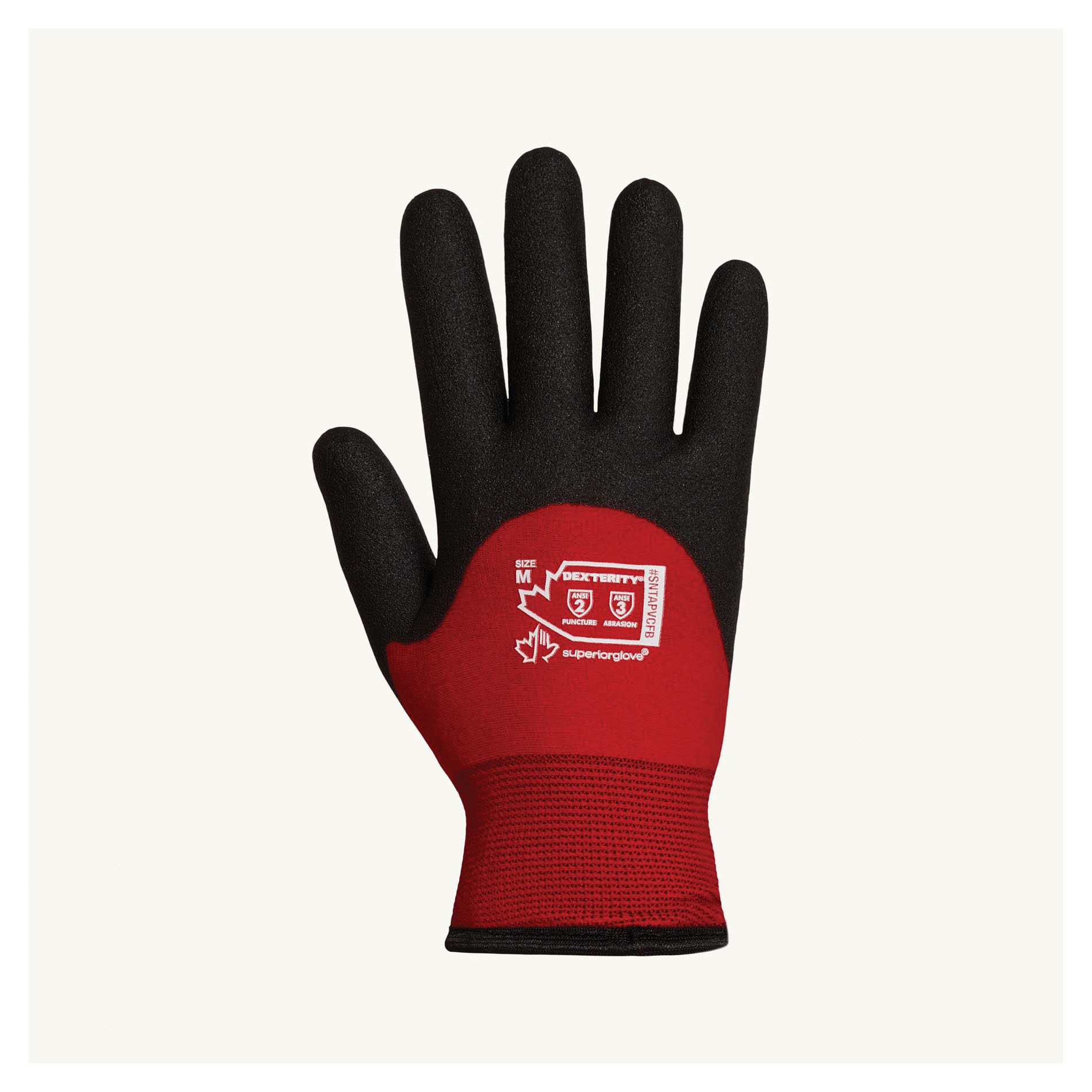 Superior Glove™ SNTAPVCFB-XL Dexterity® Cut-Resistant Gloves, XL, 18 ga Nylon, String Knit Wrist Cuff, Resists: Abrasion/Cut/Dry/Puncture/Wet, ANSI Cut-Resistance Level: A2, ANSI Puncture-Resistance Level: 2