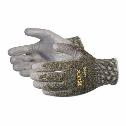 Superior Glove™ S13CXPU-9 Emerald CX® Cut Resistant Gloves, SZ 9, Kevlar®/Stainless Steel Blend, String Knit Wrist Cuff, Resists: Abrasion, Cut and Puncture, ANSI Cut-Resistance Level: A5, ANSI Puncture-Resistance Level: 3