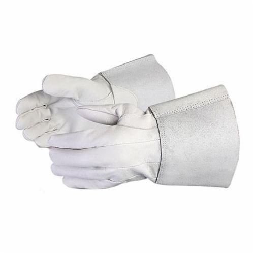 Superior Glove™ 335PTIGL Endura® TIG Welding Gloves, L, Cowhide Cuff/Grain Pig Skin/Kevlar®, White, Gauntlet Cuff