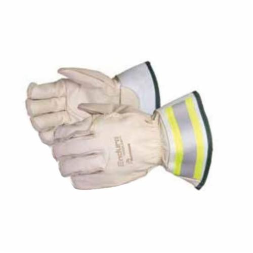 Superior Glove™ 365DLX2DTL Endura® Deluxe General Purpose Gloves, Lineman/Winter, Grain Horsehide Leather/Kevlar®, Silver Stripe, Reflective Gauntlet Cuff, Resists: Oil, Stain and Water, Napped Poly Jersey/Thinsulate™ G200 Lining