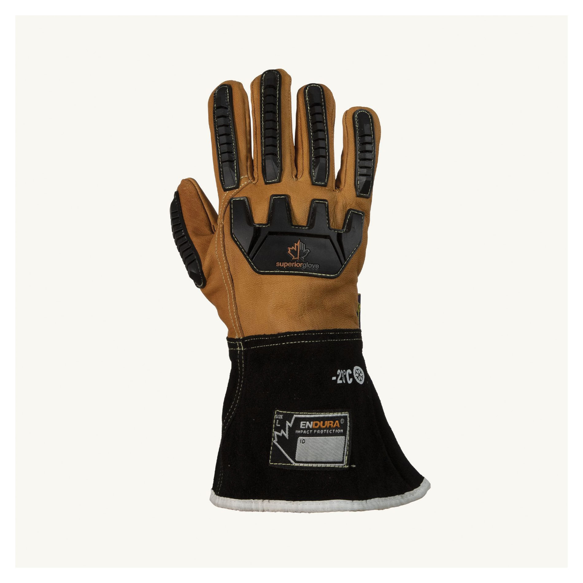 Superior Glove™ 375GTVB-XL Endura® Winter Driver Gloves, XL, Gauntlet Cuff