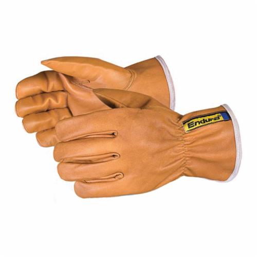 Superior Glove™ 375KGTVB-L Endura® Winter Anti-Impact Driver Gloves, Goatskin Leather /TPR, Gauntlet Cuff, ANSI Cut-Resistance Level: A5