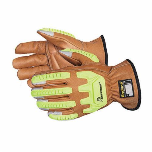 Superior Glove™ 378CKGVB-M Endura® Cut Resistant Gloves, M, Cowhide Leather, Knit Wrist Cuff, Resists: Cut and Impact, ANSI Cut-Resistance Level: A4
