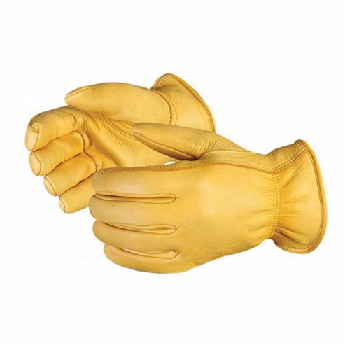 Superior Glove™ 378GDFTLL Endura® Deluxe Semi-Dress General Purpose Gloves, Gunn Cut with Wing Thumb Style, Grain Deerskin Leather Palm, Resists: Abrasion and Cold, Thinsulate™ Lining